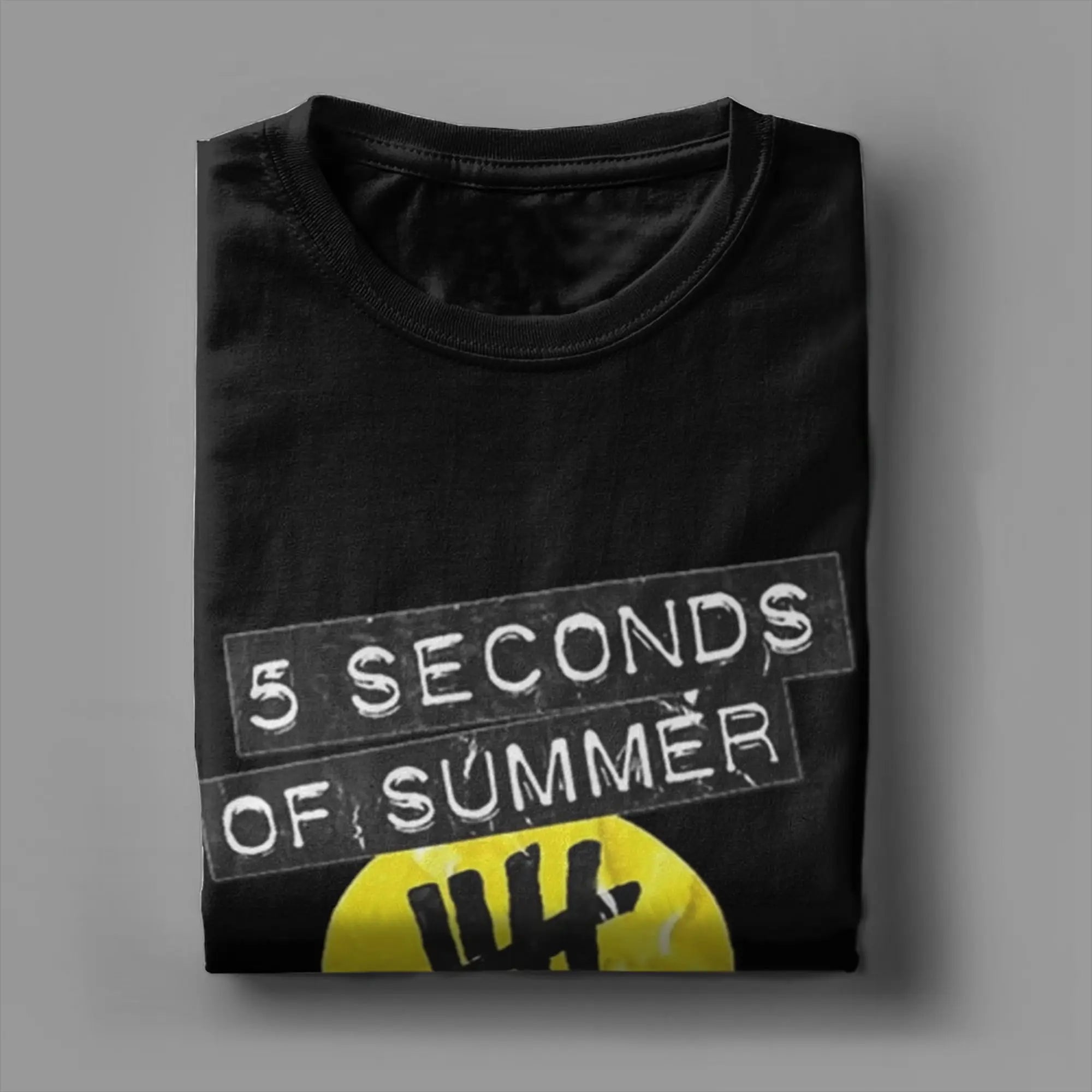 5 Seconds of Summer 5SOS Men's T Shirts  Fashion Tees Short Sleeve Crewneck T-Shirt Pure Cotton Gift Tops