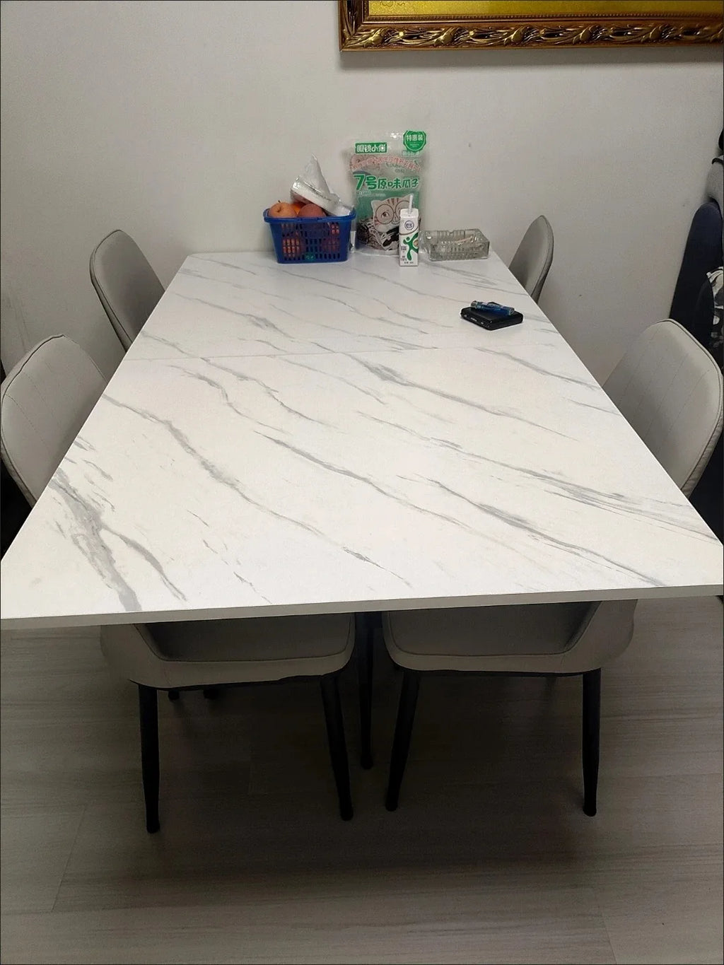 Foldable Rectangular Dining Table 100/120/140 Cm for Small Space Home And Restaurant Furniture Compact Meal Folding Table