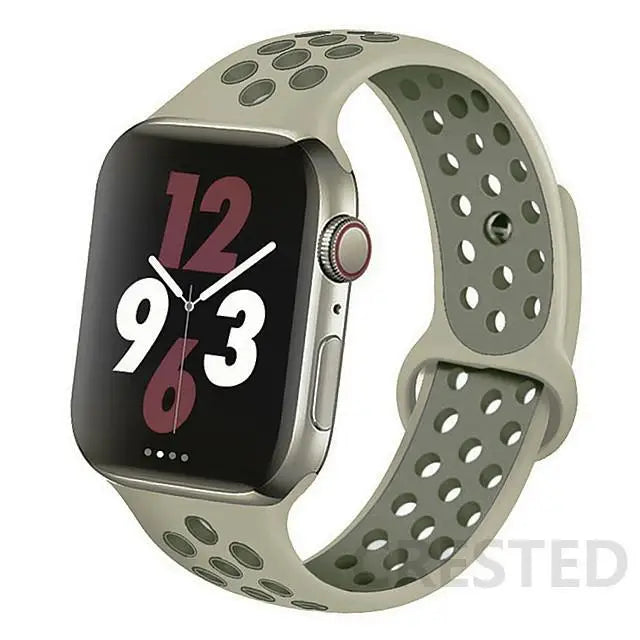 Silicone Strap For Apple Watch Band 45mm 44mm 40mm 49mm 41mm 38mm 42mm Sport bracelet iWatch Ultra 2 Series 9 8 7 6 se for nike