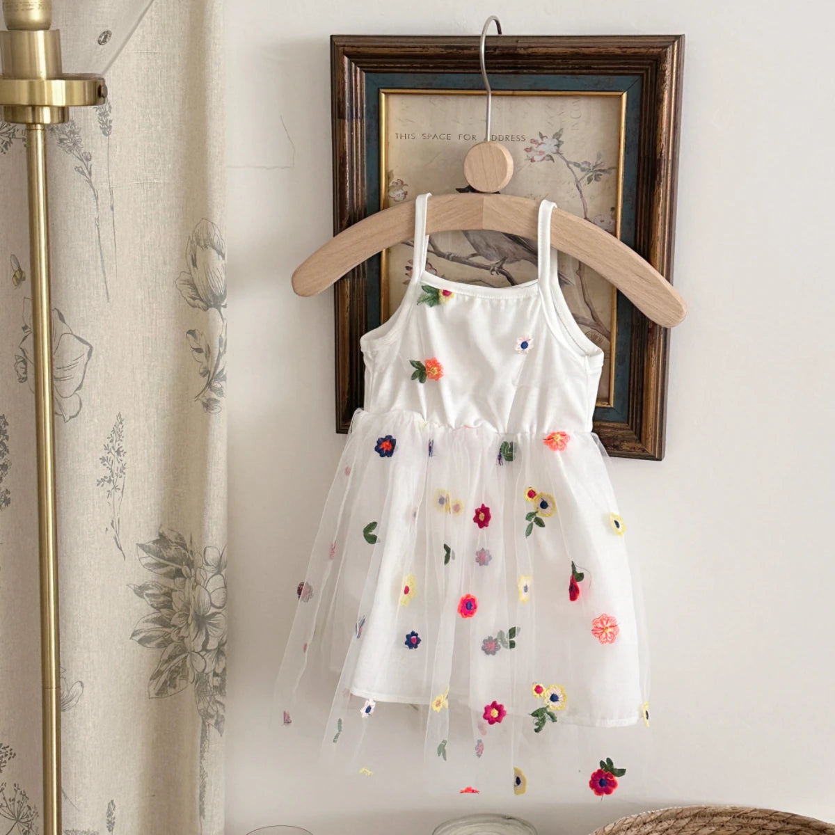 Summer Baby Girls  White Embroidered  Tie Back Suspender Dress Kids Sweet dress Children Outfit Skirt 6Month-3Y