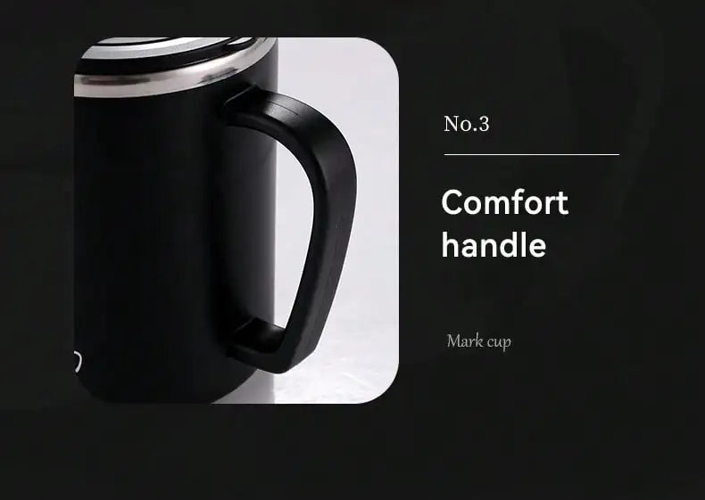 Portable Thermal Mug 304 Stainless Steel Double Wall Insulated Drinking Cup With Handle Anti Scald Sealed Tea Milk Coffee Cup