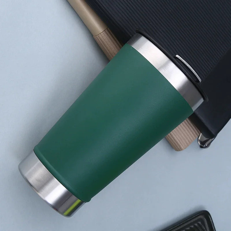 20Pcs/Lot 20OZ Thermal Cup Cold Beer Cups With Opener Lid Stainless Steel Thermos Coffee Mugs For Tea Thermal Tumblers Drinkware