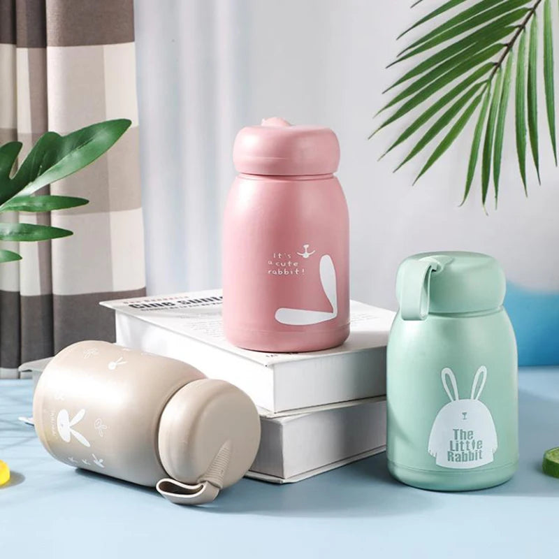 Mini 320ml Cute Thermos Bottle Portable Thermal Mug Stainless Steel Insulation Cup Vacuum Flasks Water Bottle For Girls Kid