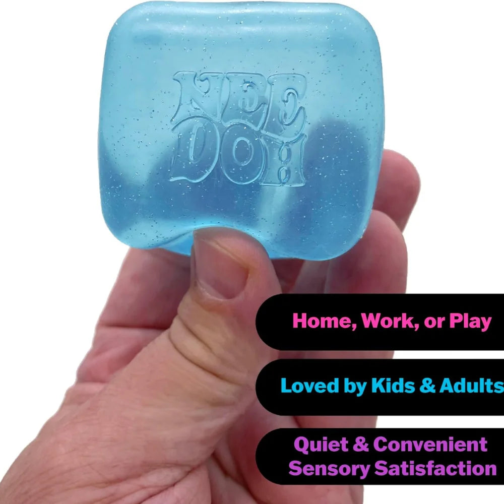 Needoh Nice Cube Sensory Stress Reliever Multiple Styles Fidget Tool for Anxiety & Focus Desk Sensory Cube for Adults Kids