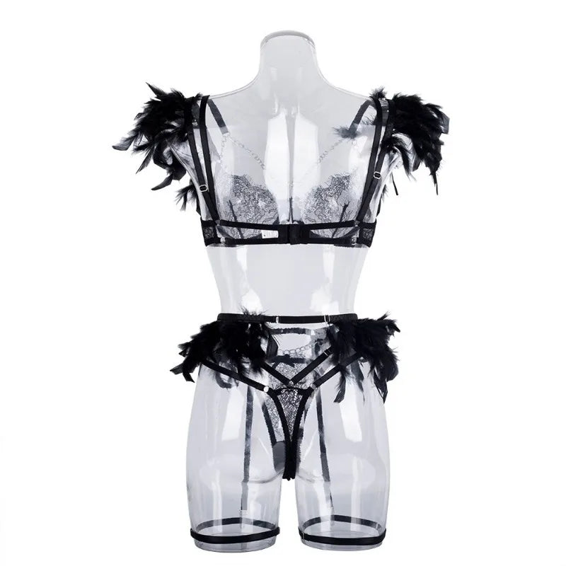 Langerie Bilizna Sexy Lingerie Outfit Vulgar Female Underwear Set for Women Clothes Sex Bіdzna Z Video Access Women's Langgery
