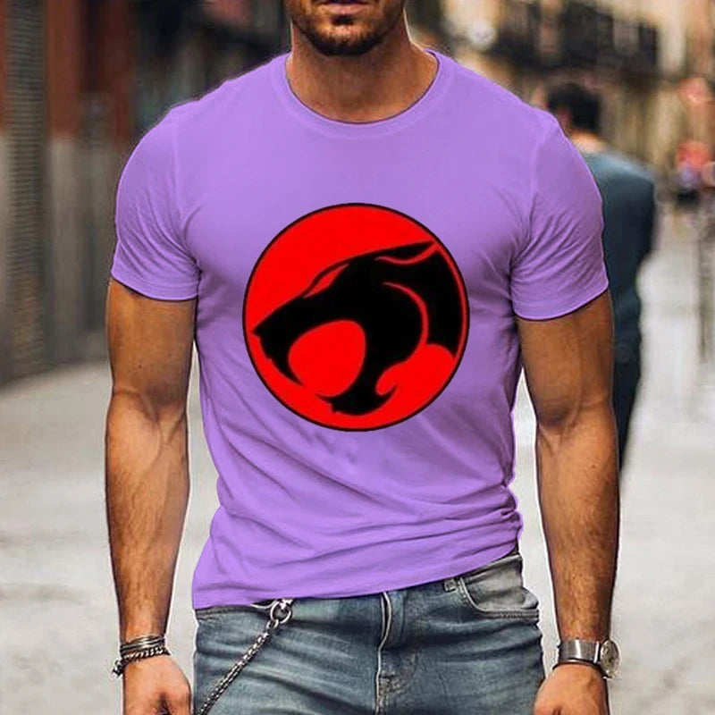 New Cartoon Anime Thundercats T Shirts Men and Woman Fashion T-shirt Streetwear Oversized Harajuku Tops Tees Clothing