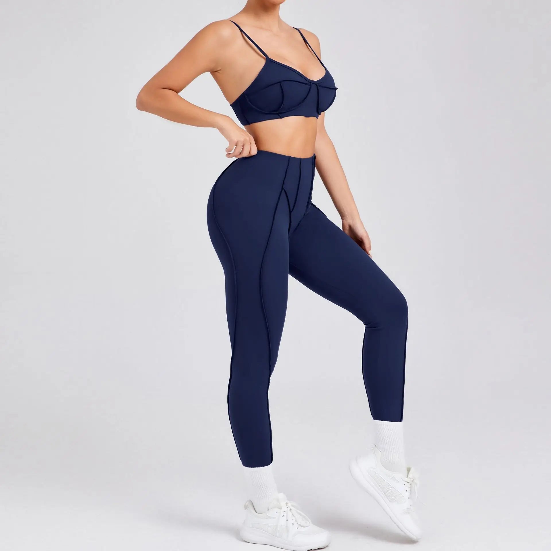 1/2 Pcs Yoga Bra Sets for Women Gym Suit Fitness Outfit High Waist Workout Leggings Activewear