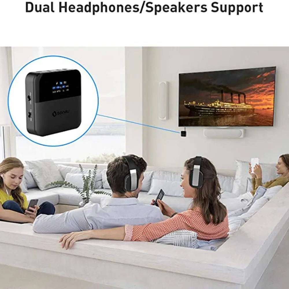 Bluetooth-compatible 5.0 Audio Adapter Bluetooth Transmitter Receiver for TV Laptop Stereo System Wireless Adapter Dropshipping