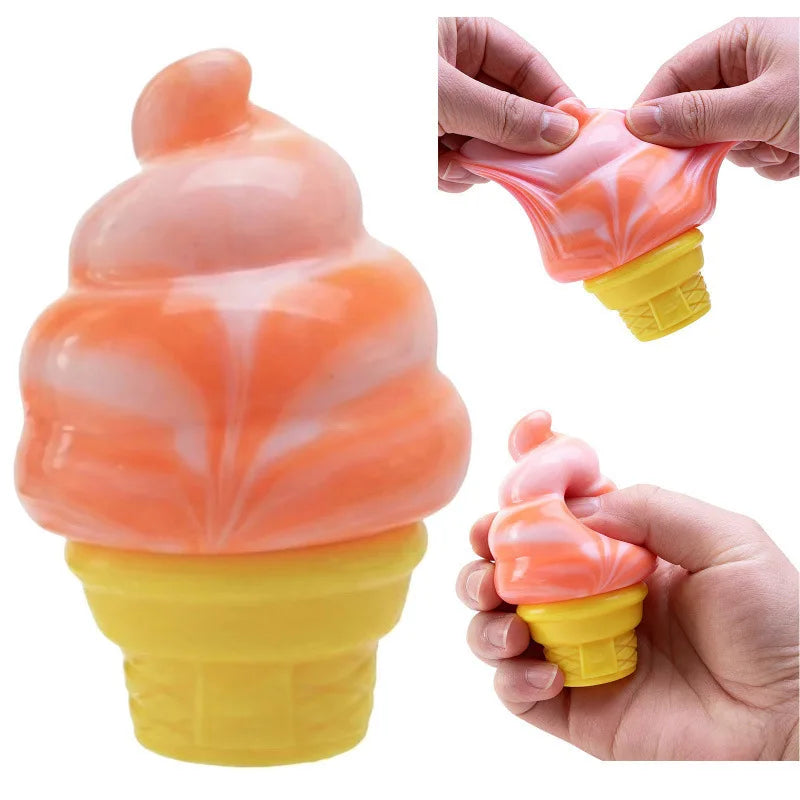 New Needoh Nice Cube By Schylling Sensory Squeeze Toy Ice Cream Color Squishy Stress Relief Fidget Toy For Children Adults