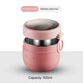 600ml Food Thermal Jar Insulated Soup Cup Thermos Containers Stainless Steel Lunch Box Thermo Keep Hot Vaccum Cup With Spoon