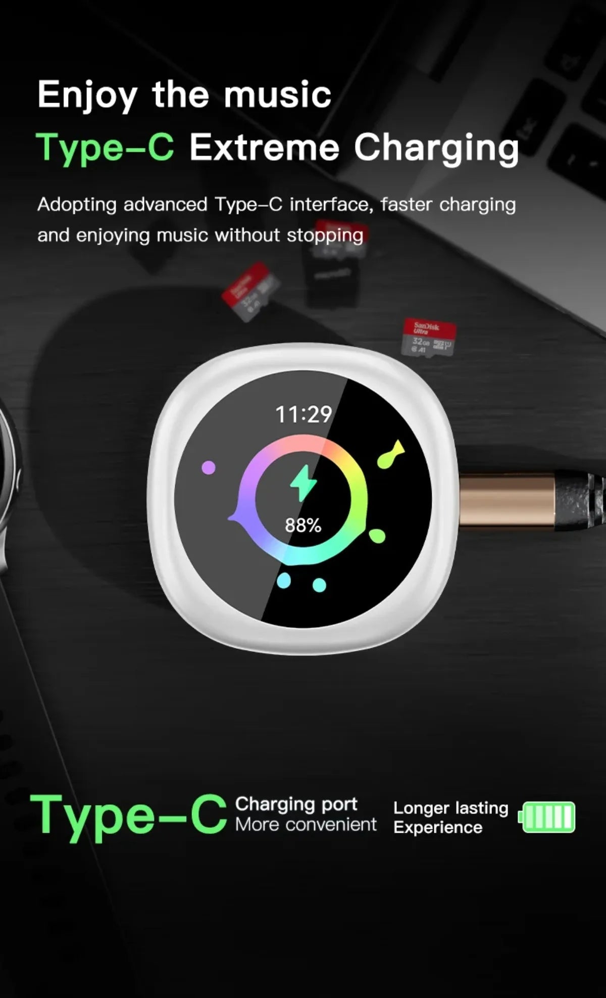 Wireless Bluetooth Translation Headphones with Touch Screen ANC ENC Noise Cancellation 164 Languages Translator Lifetime Free