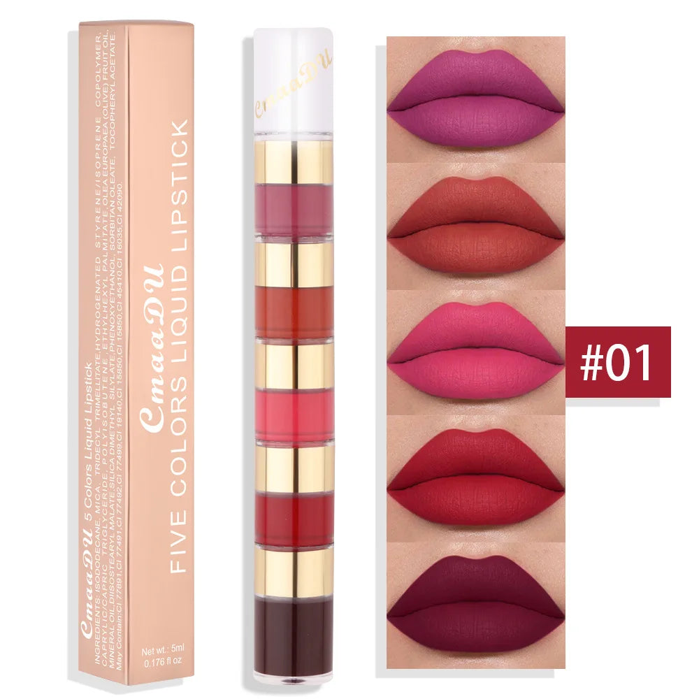 Lip Stain Non-Sticky Long-lasting Lock Color Matte Lip Gloss Lipstick Waterproof Y2K Fancy Fashion Birthday Christmas Present