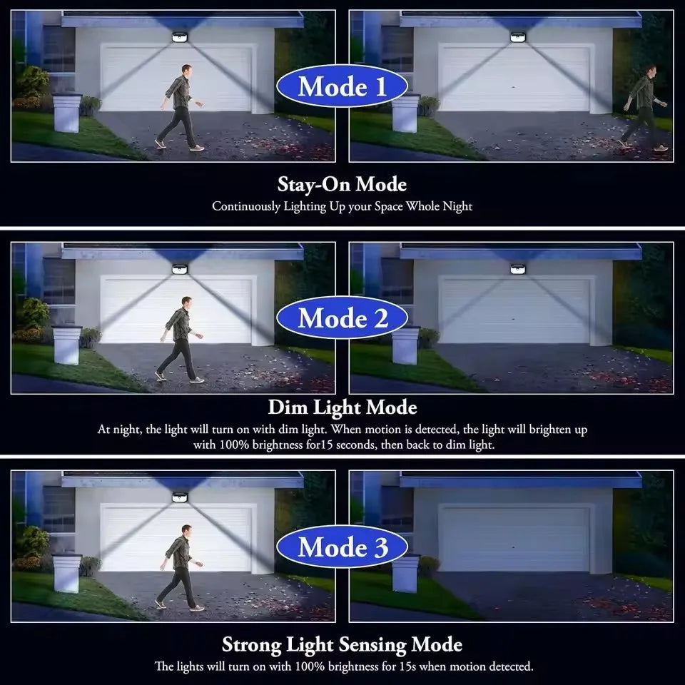 Solar Outdoor Lights Super Bright 218 LEDs Motion Sensor Wall Light Waterproof Solar Powered Security Light for Outdoor Lighting