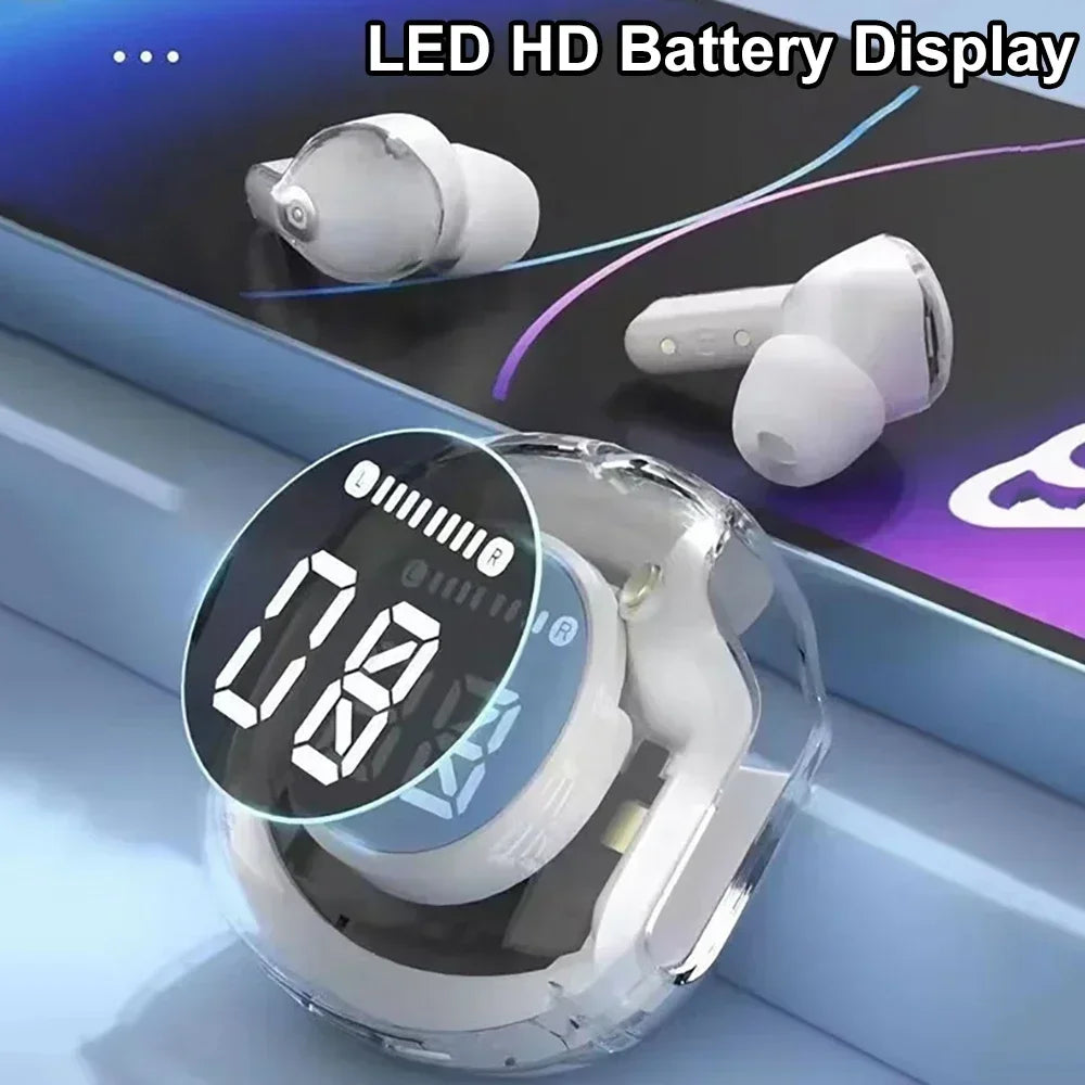 Wireless Bluetooth Headset Wireless Bluetooth Headphones Display Stereo Sound Wireless Earphones For All Smartphones