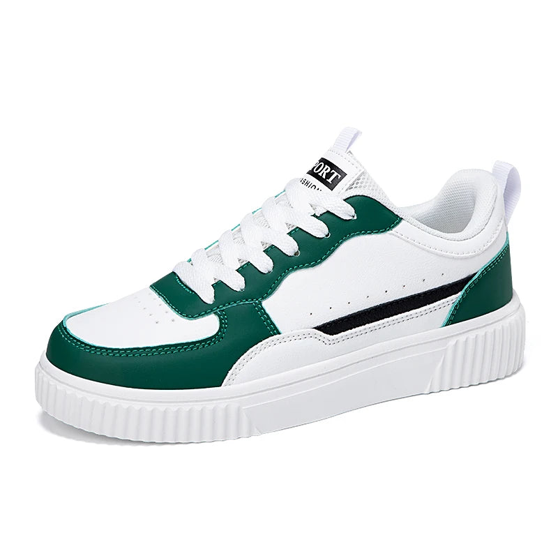 Men's Shoes Summer Breathable Trendy Versatile Casual White Sneakers Youth Non-Slip Sports Thick-Soled White Shoes