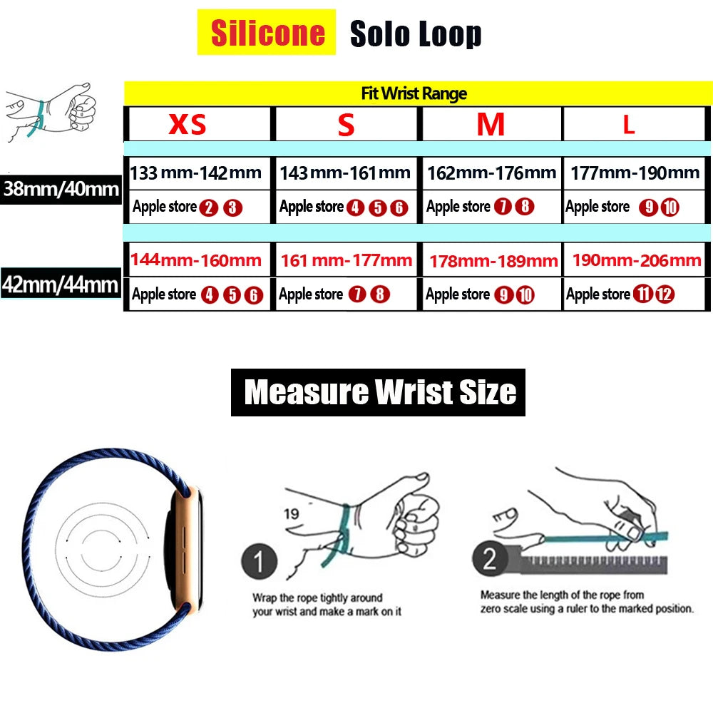 Solo Loop for Apple Watch band 44mm 40mm 45mm 41mm 49mm 46mm 42mm Silicone bracelet iWatch Series SE 6 7 8 ultra 2 3 10 11 strap