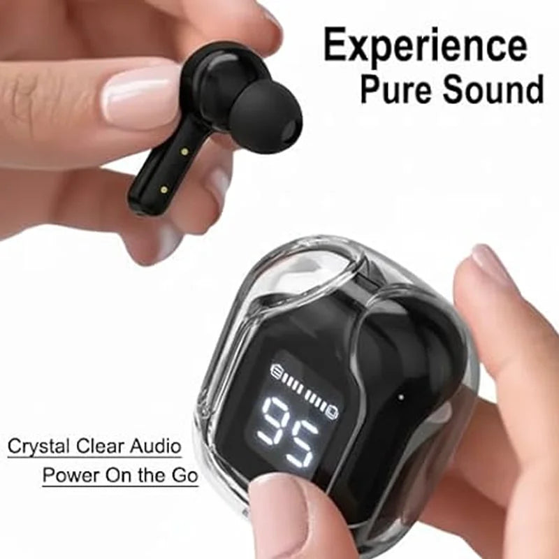 Wireless Bluetooth Earphones 5.3 LED Digital Display Portable Type-C Charging Dual Ear Stereo Surround Noise Free Microphone