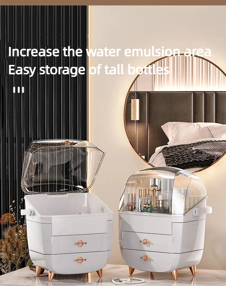 Cosmetics Storage Box Large Makeup Organizer Drawers Waterproof Dustproof Jewelry Organizer Home Skincare Display Cases
