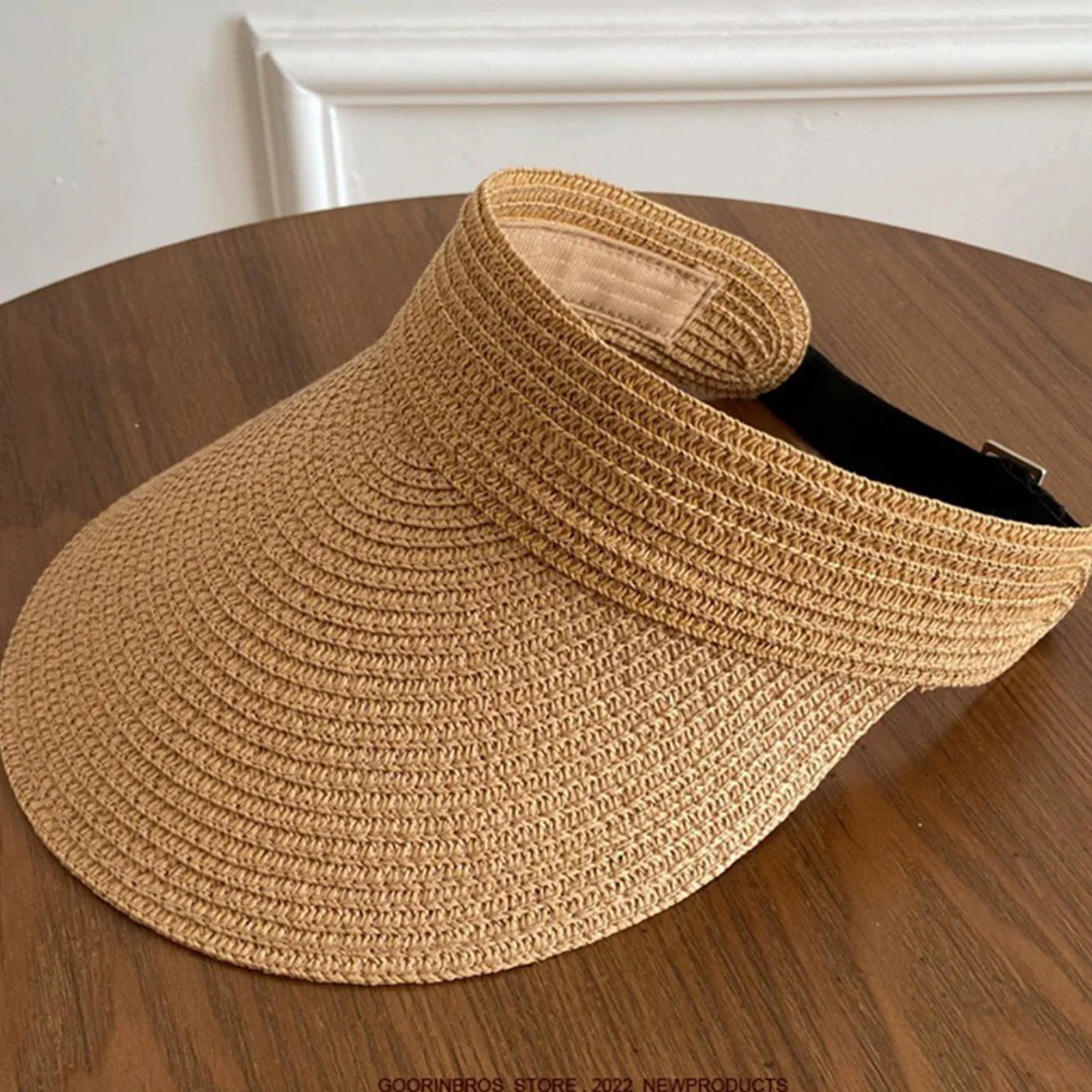 Summer Beach Sun Hat Women Portable Folding Wide Brimmed Straw Hat Fashion Shaped Hollow Top Straw Hat Girls Bucket Hats Travel