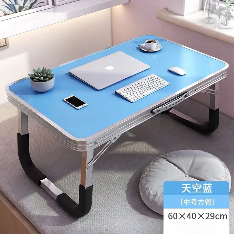 Aluminum Alloy Foldable Computer Table Wooden Lazy Dormitory Learning Folding Bed Outdoor Folding Table