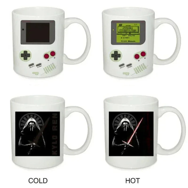 Game console thermochromic ceramic coffee mug Water cups Drinkware