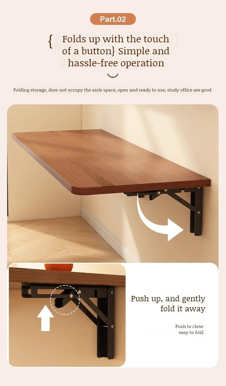Household Wall Mounted Foldable Desk Waterproof and Anti Fouling Panel Multi Functional Suspended Wall Table