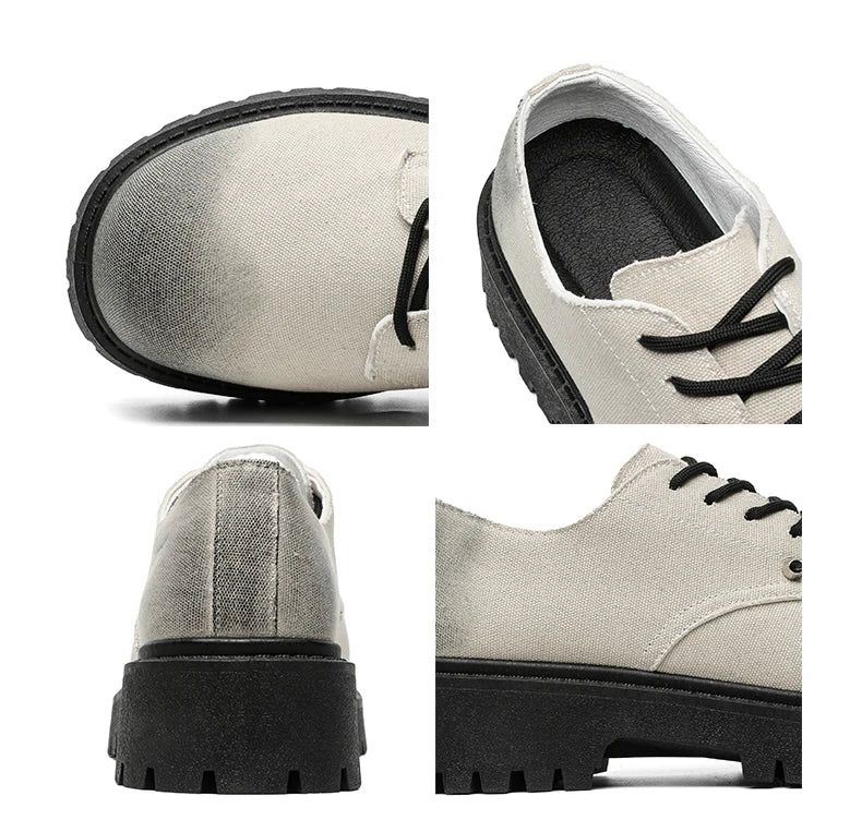 Men's shoes four seasons versatile casual non-slip wear-resistant comfort outdoor shoes youth fashion thick sole workwear shoes
