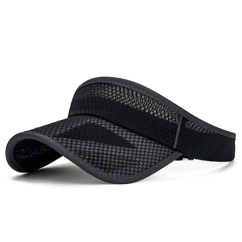Summer Sports Sun Hats Women Hat Men's Cap Adjustable Sun Visor Uv Protection Empty Top Tennis Running Sunscreen Mesh Brim