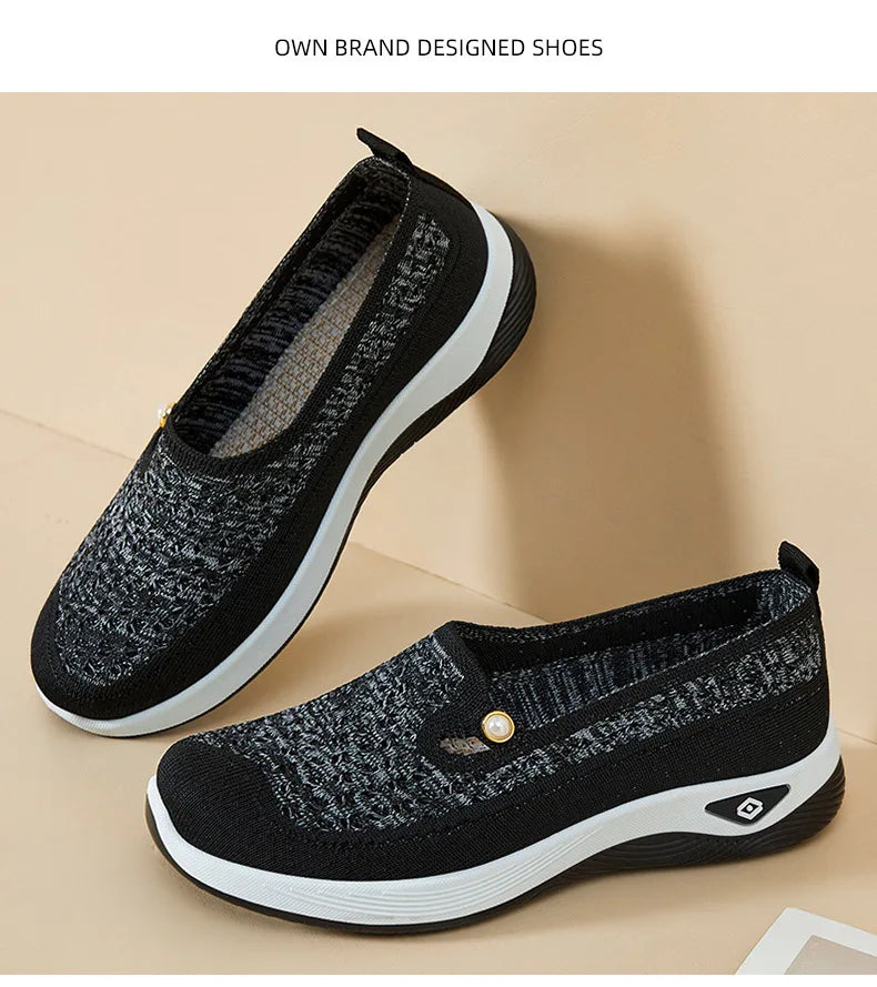 Shoes for women 2026 Spring Autumn hot casual shoes with soft soles lightweight single shoe for women breathable mother shoes