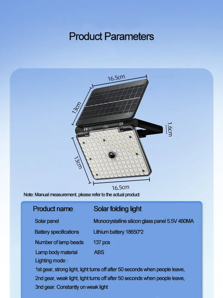 Solar Lights Outdoor 137 LED 3 Modes Motion Sensor Flood Lights with Remote IP65 Waterproof Security Solar Lights for Outside