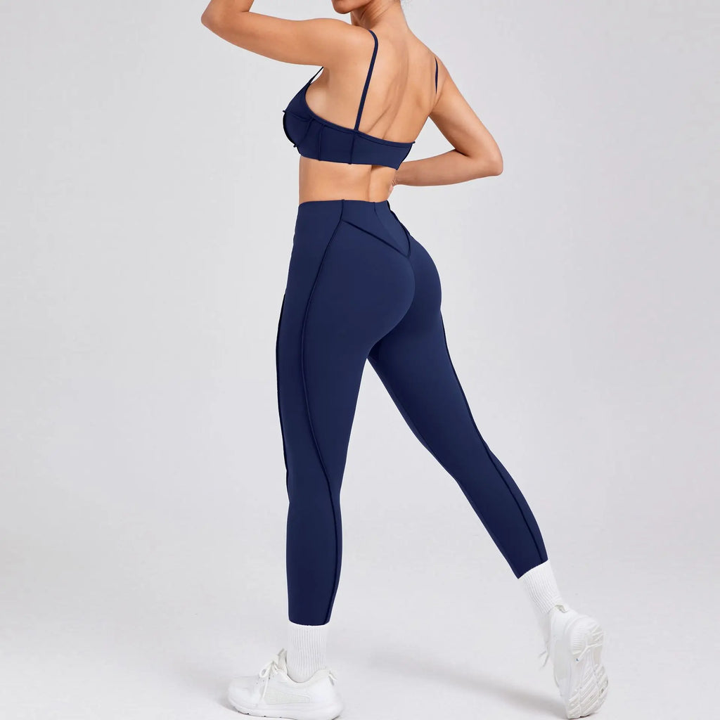 1/2 Pcs Yoga Bra Sets for Women Gym Suit Fitness Outfit High Waist Workout Leggings Activewear