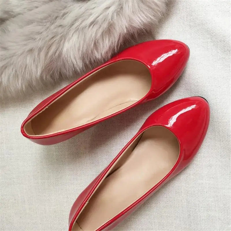 Women's Low Heeled Shoes with Pointed Toes and Shallow Mouth Seasonal Single Shoes Fashionable Thick Heeled Ladies Work Shoes