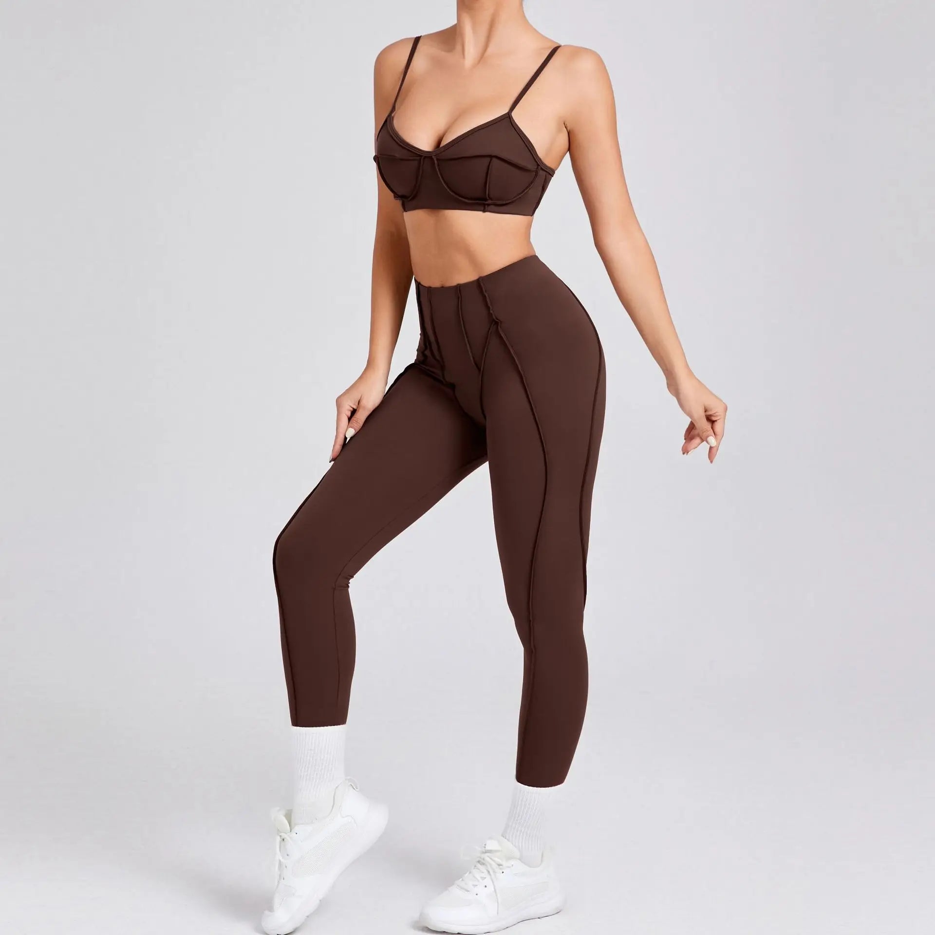 1/2 Pcs Yoga Bra Sets for Women Gym Suit Fitness Outfit High Waist Workout Leggings Activewear