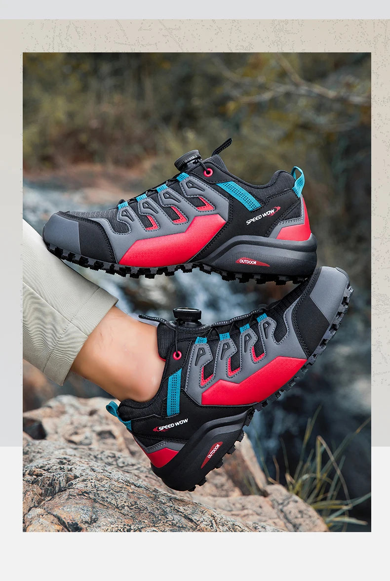 Men's Hiking Shoes Suede Leather Outdoor Shoes Wear-resistant Men Trekking Walking Hunting Tactical Sneakers
