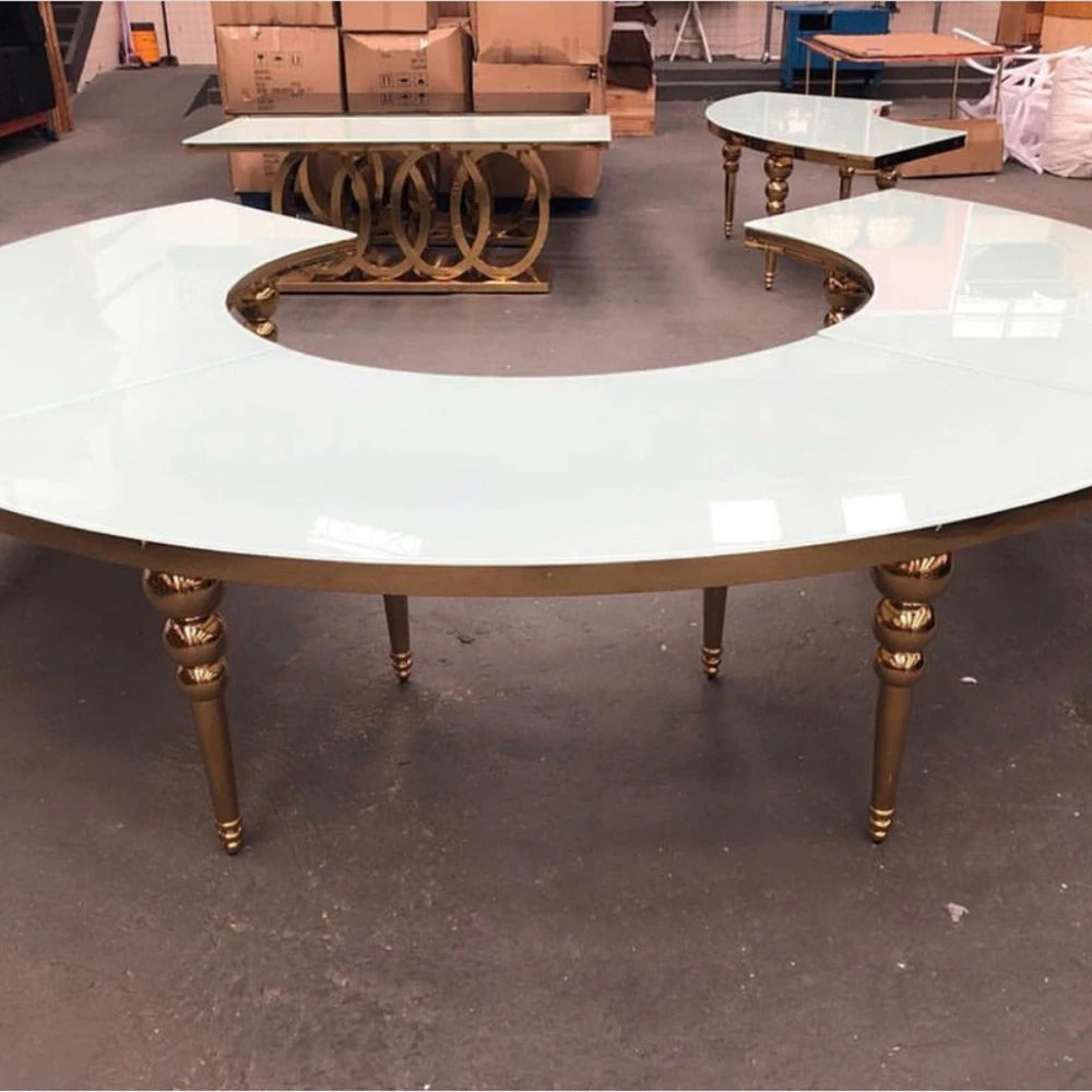 Folding Plastic Round Tables for Events Party Portable Blow Molding Circle Wedding Banquet White 5ft 10Pcs
