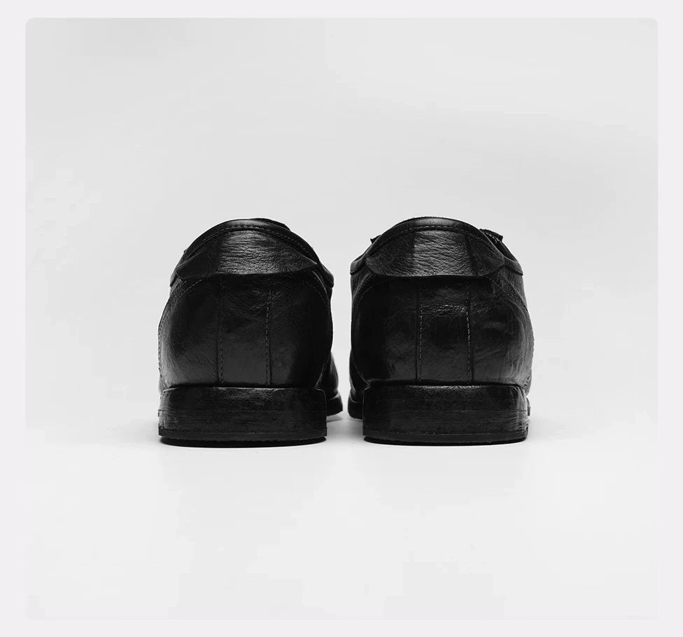New high-end black training shoes men's casual shoes minimalist handmade horsehide suede boxing shoes trendy