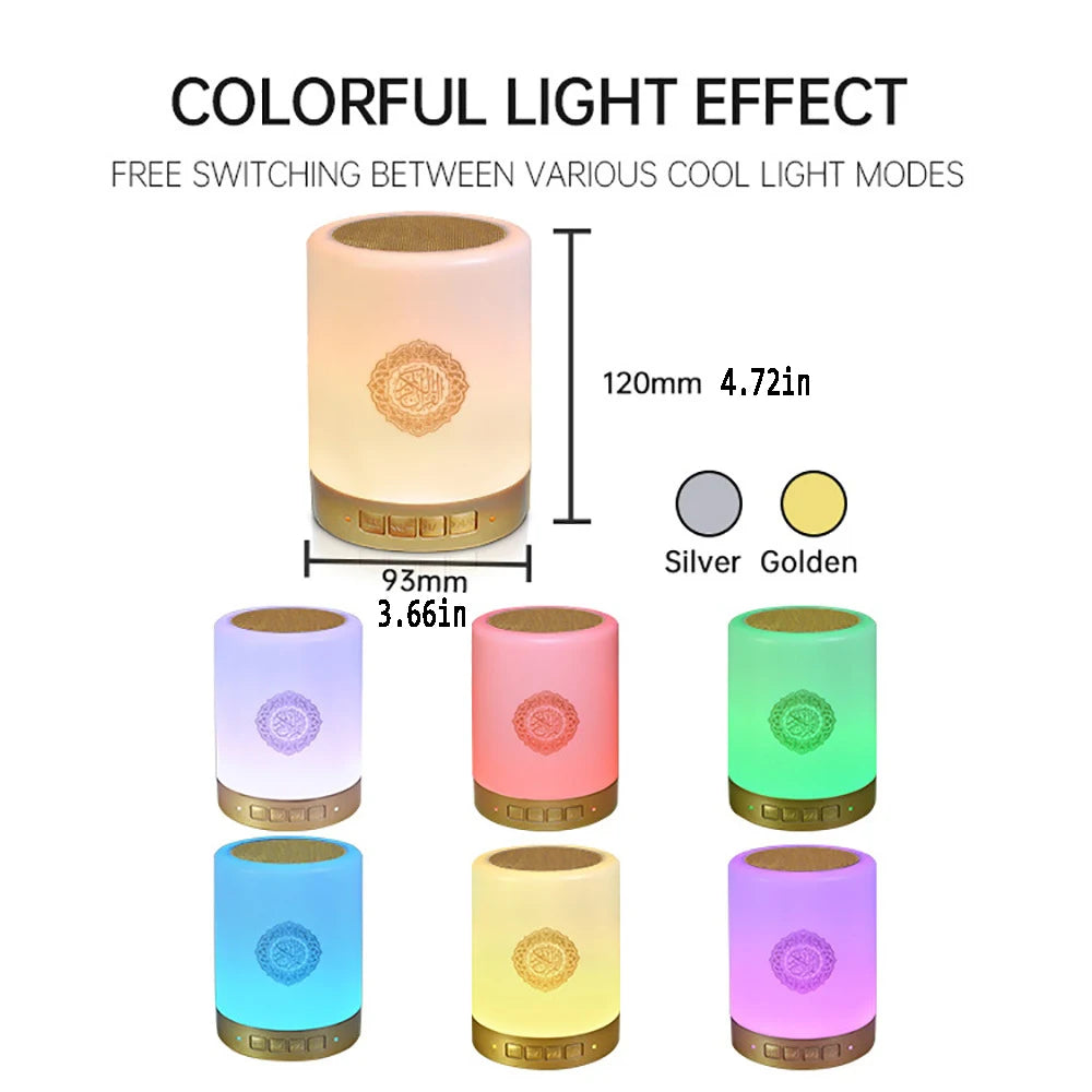 Bright Quran Azan Muslim Koran Bluetooth Speaker Portable Night Light Holy Lamp Sound Box Music Wireless Caixa De Som Bocina Mp3