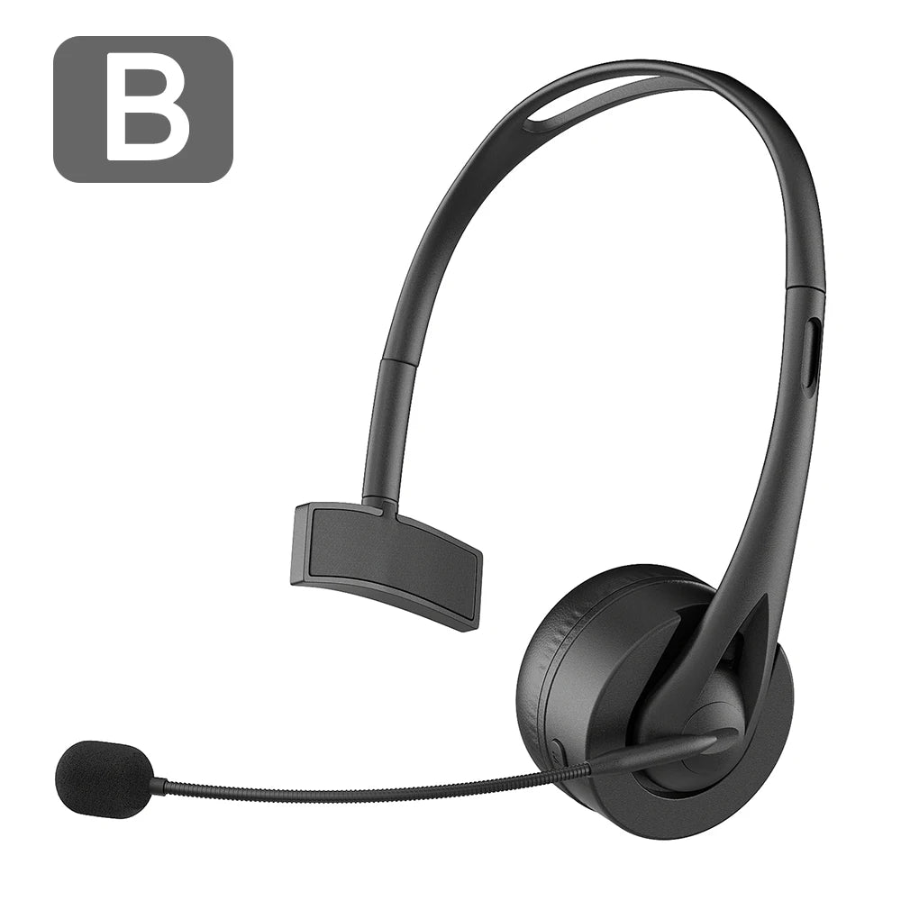 Bluetooth 5.3 Headphone With Mic Noise Reduction Hands-Free Call HiFi Lossless Wireless Headset For Call Center Office PC Laptop