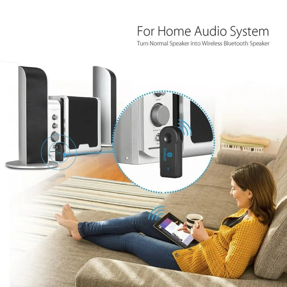 Wireless Bluetooth AUX Car Bluetooth 5.0 Receiver,3.5mm Socket Adapter,Audio Converter Mobile Phone Hands-Free Stereo