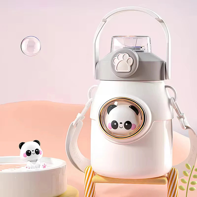 Cute Kawaii Thermal Mug 650ML 316 Stainless Steel Thermos for Tea Kid Children Drinks Stainless Steel Water Bottle