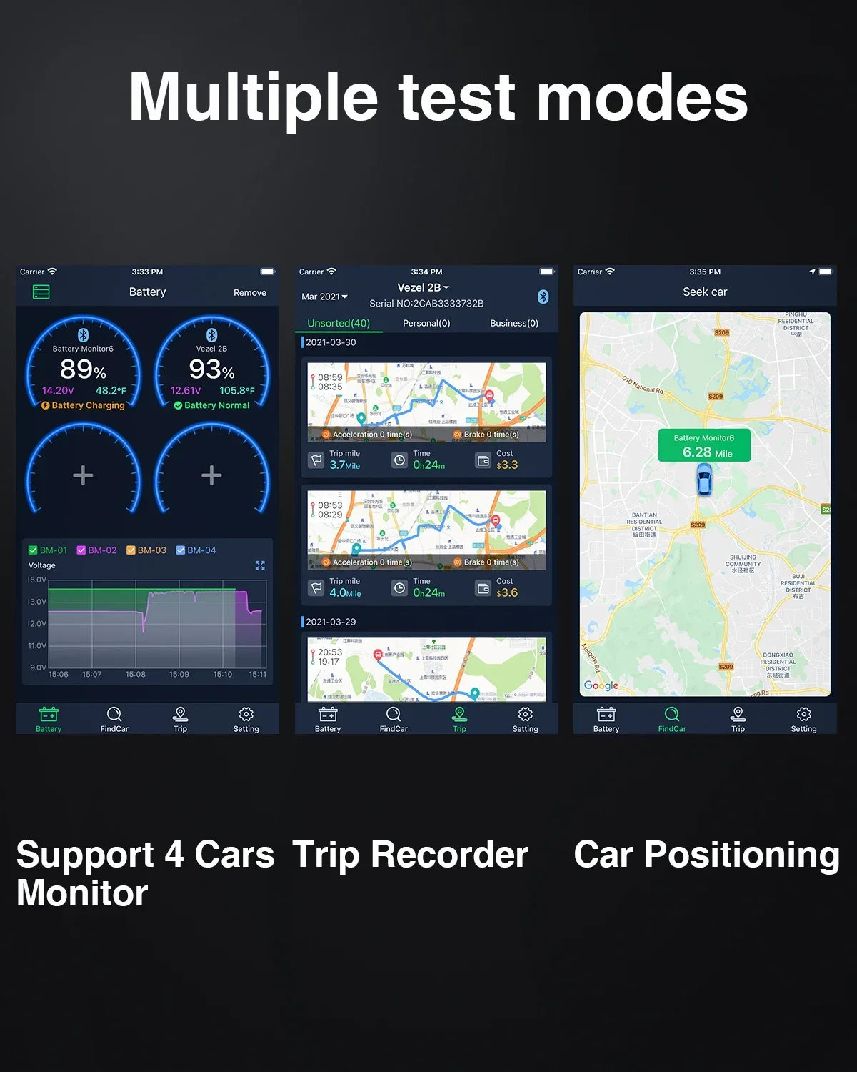 Wireless Bluetooth 4.0 12V Battery Monitory BM6 With Car Battery Health Check APP Monitoring Battery Tester For Android IOS Hot