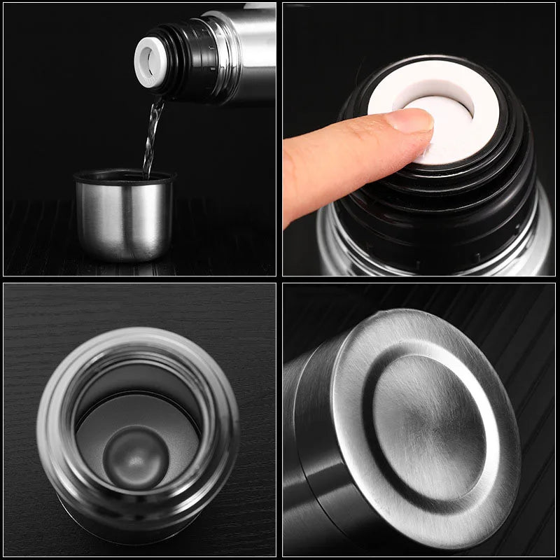 Portable Double Layer Thermal Mug Food Thermos For Tea With Heating Display Cup Stainless Steel Water Bottle Cups Of Hot