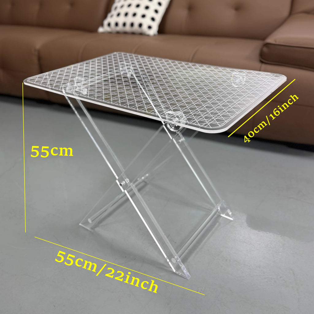 1pc Acrylic Folding Lightweight Table  Foldable Small Coffee Table Tatami Window Low Table Balcony Table Collapsible  Mini Desk
