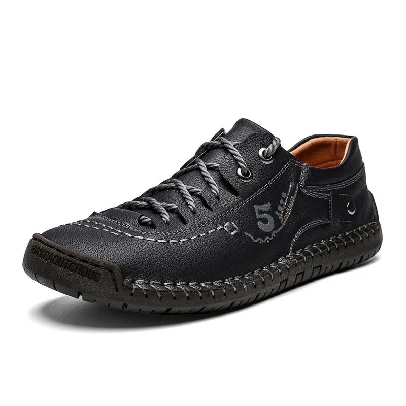 Shoes for Men Leather Casual Shoes Fashion Soft Homme Outdoor Comfortable High Quality Classic Ankle Non-slip Flats