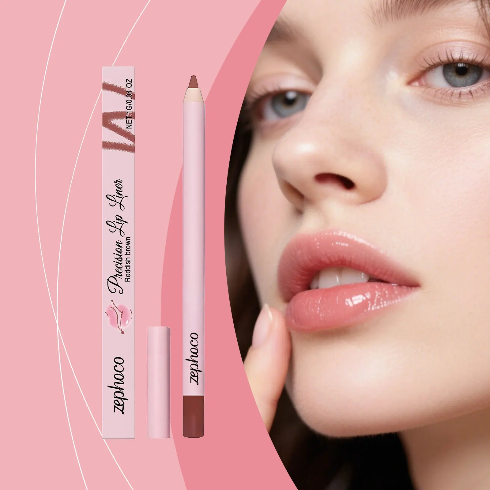 Long Lasting Waterproof Matte Lip Liner Peel-Off Lip Tattoo Tint Precise Reddish Brown Lip Contour Stain New