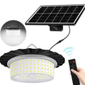 Solar Shed Light Solar Powered Motion Sensor Pendant Light Solar Lights with 5 Lighting Modes & Remote for Shed Gazebo Garage