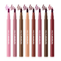 2-in-1 Lip Contour Lip Stain Pen Smudge-proof Non-stick Cup Moisturizing Lip Makeup Cosmetic Dual-Sided Tip Lip Stain & Liner