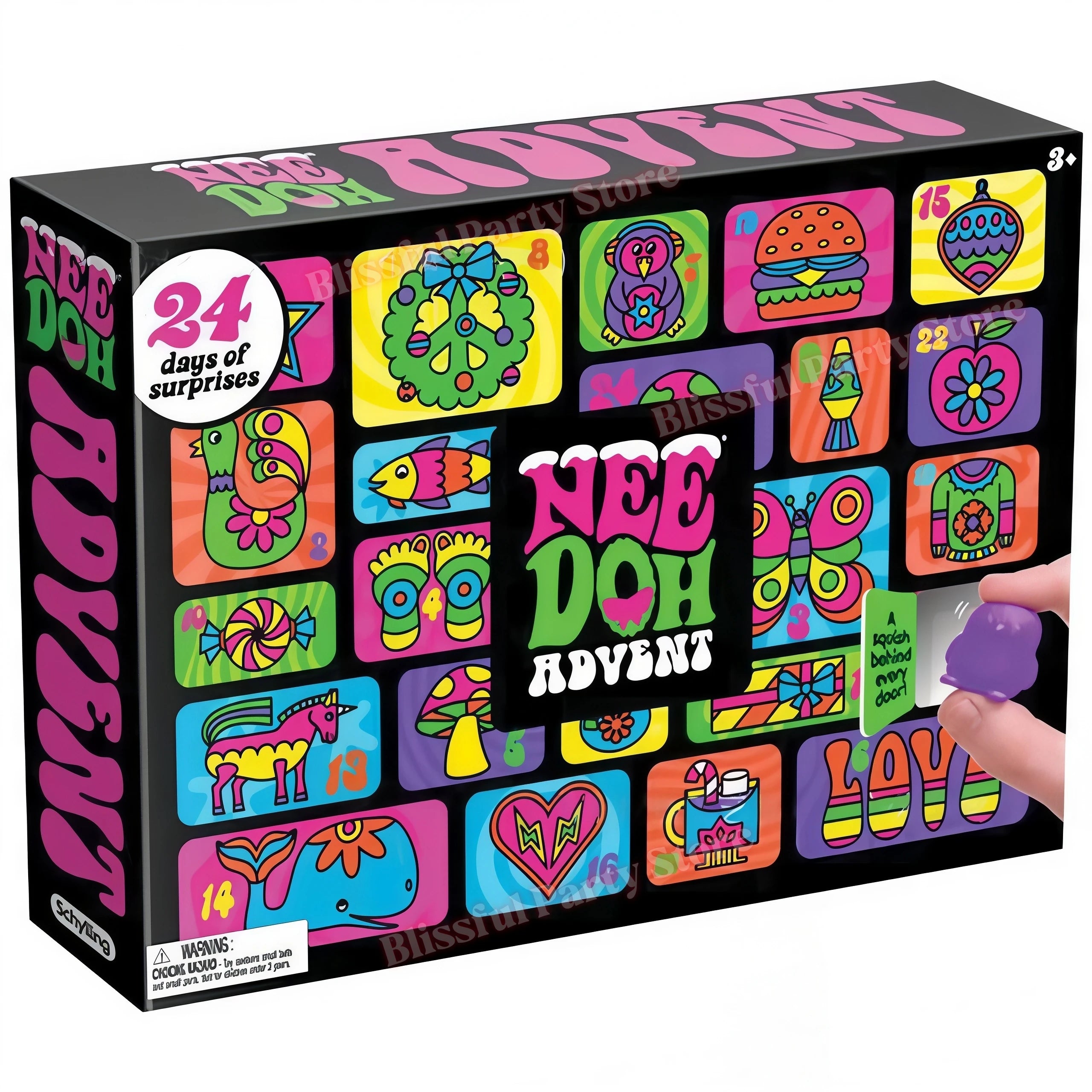 Needoh Nice Cube Sensory Stress Reliever Fidget Tool for Anxiety & Focus Desk Sensory Cube for Adults & Kids Party Favors Gifts