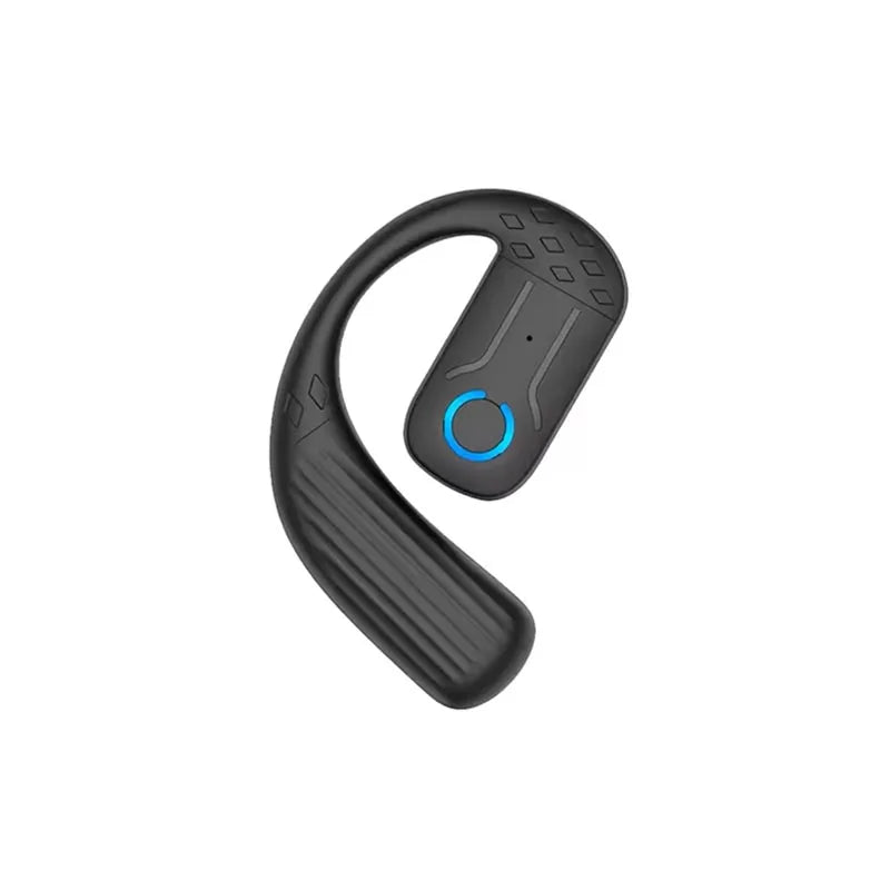 Bluetooth 5.2 Business Earphone Wireless Single Headphone with Mic Mini Ear Hook HiFi Stereo Music Earbud for Cellphone Car Call