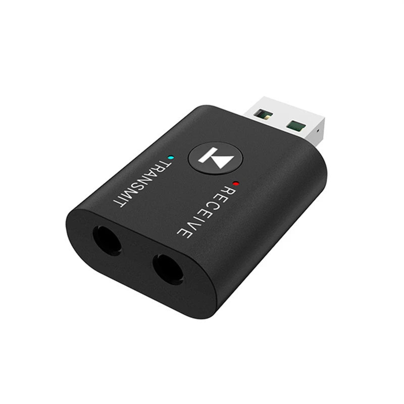 BT 5.0 Bluetooth Adapter Wireless Audio Receiver and Transmitter Dual Function Bluetooth 5.0 USB Dongle For Speaker Headset Car